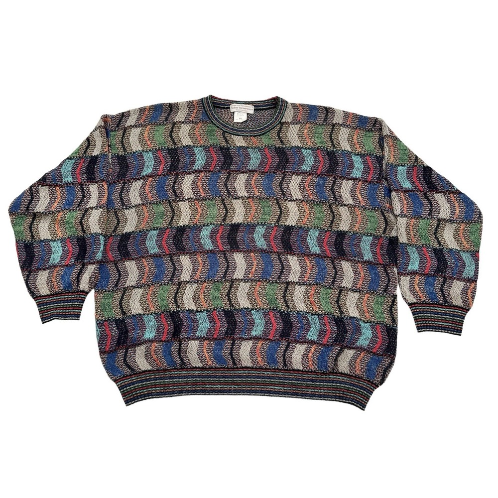 Vintage Norm Thompson Textured 3D Style Knit Size size XXL - ITALY